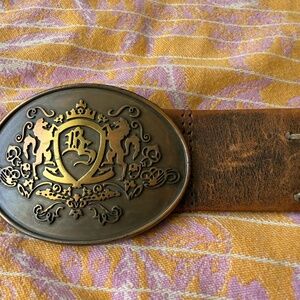 Leather Belt with metal buckle